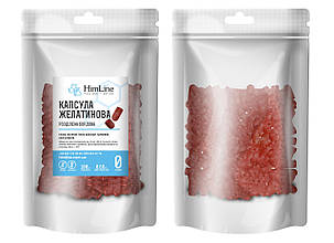 Капсула желатинова розділена "0" бордова капсула розділена з желатину 0 розмір 100 шт.