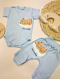 Комплект для новонародженого: Боді з коротким рукавом + повзунки, фото 2