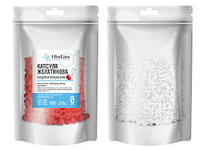 Капсула желатинова розділена "0" червоно-біла розділена капсула з желатину 0 розмір 1000 шт.