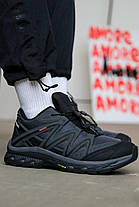 Зимові Чоловічі Кросівки Salomon XA Gore-Tex Grey Black / Саломон ХА Гор Текс Сірі з Чорним (Хутро), фото 3