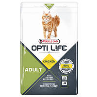 Сухой беззерновой суперпремиум корм для взрослых котов Opti Life Adult Оптилайф эдалт с курицей 1кг (413104)