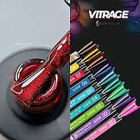 Гель-лак Saga Cat Shine "Котяче Око" + Вітражний гель-лак Vitrage Moon Full*