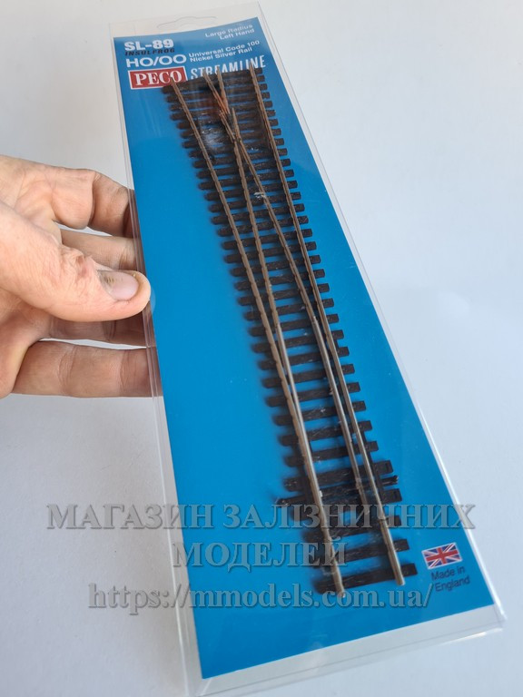 Рейковий матеріал PECO - стрілочний перевод лiвий - WL, масштаб 1/87, фото 1