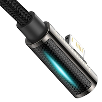 Кабель USB Lightning BASEUS CALCS-01 Legend Elbow 2,4A 1м чорний, фото 3