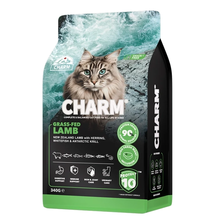 Сухий беззерновий холістик корм для котів Charm Grass-Fed Lamb ягня відгодоване на траві 340г (1001546), фото 1