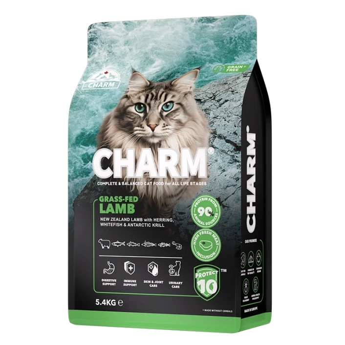 Сухий беззерновий холістик корм для котів Charm Grass-Fed Lamb ягня відгодоване на траві 5.4кг (1001577), фото 1