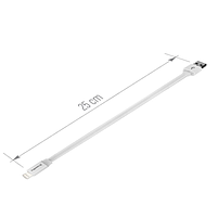 Кабель USB Lightning ColorWay CW-CBUM-LM25W 2,4A 0,25м білий, фото 3