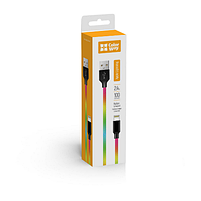 Кабель USB Lightning ColorWay CW-CBUL016-MC 2,4A 1м різнокольоровий, фото 2
