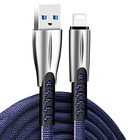 Кабель USB Lightning ColorWay CW-CBUL010-BL 2,4A 1м синій, фото 4