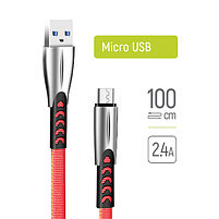 Кабель USB MicroUSB ColorWay CW-CBUM011-RD 2,4A 1м червоний, фото 2