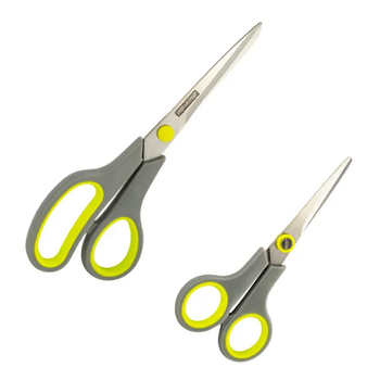 Набір ножиць універсальні (140мм/215мм) нержавіюча сталь пластикові ручки 5180 KAMILLE