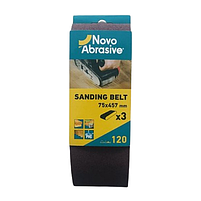 Стрічка шліфувальна 75*457мм P120 3 шт/уп NovoAbrasive, фото 4