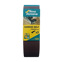 Стрічка шліфувальна 75*533мм P120 3 шт/уп NovoAbrasive, фото 4