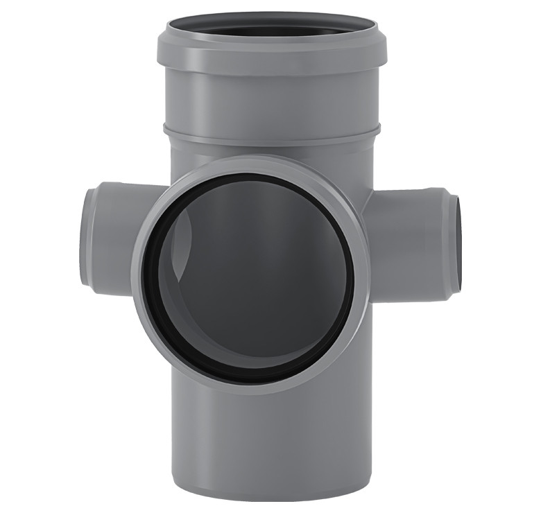 Хрестовина для каналізації VALSIR PP3 D 110/50/100/50x90° перехідна двоплощинна (Італія) 512037