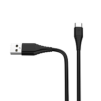 Зарядний пристрій мережевий USB + кабель Type-C 2,4A 10W чорний ColorWay CW-CHS012CC-BK, фото 2