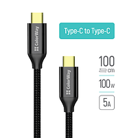 Кабель USB PD Type-C/Type-C ColorWay CW-CBPDCC062-BK Gen2 5,0А 100W 1м чорний, фото 9