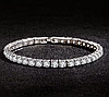 Срібний браслет DIAMOND 925 проба жіночий блискучий браслетик 18 см, фото 4
