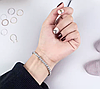 Срібний браслет DIAMOND 925 проба жіночий блискучий браслетик 18 см, фото 3