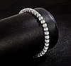 Срібний браслет DIAMOND 925 проба жіночий блискучий браслетик 18 см, фото 5
