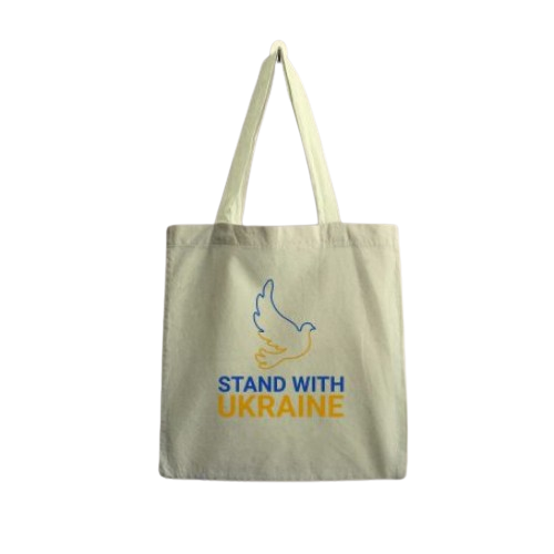 Сумка-шопер 35*40см Бути з Україною натуральний бязь Кварта