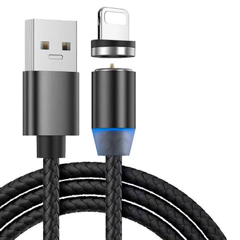 Кабель USB Lightning Havit HV-CB6163 магнітний 1м чорний