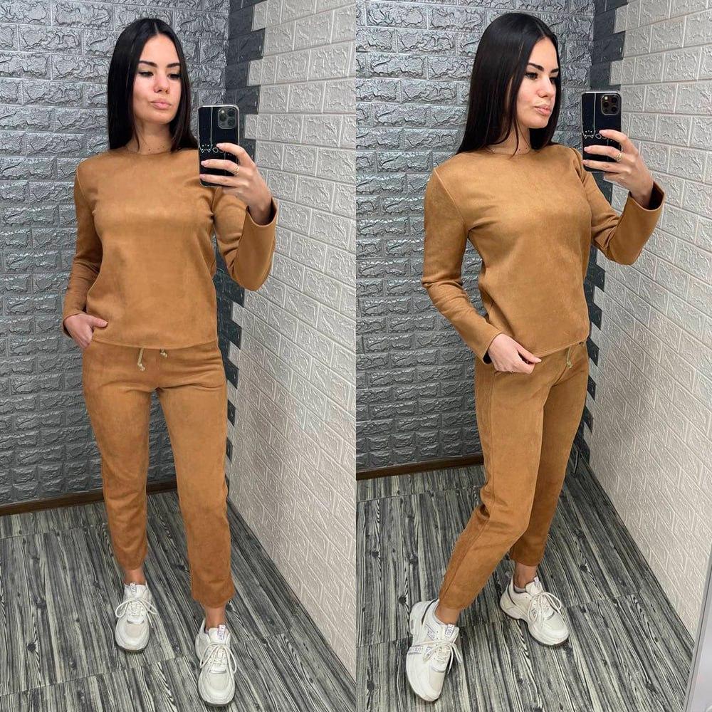 Жіночий замшевий костюм ,РОЗМІР ТІЛЬКИ 44(М), фото 1