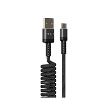 Кабель USB MicroUSB Havit HV-CB6250 2,4A 1,5м чорний, фото 3