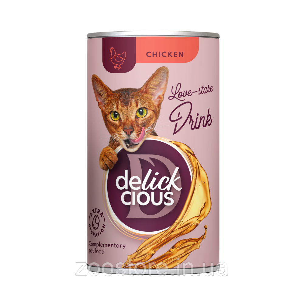 Корм додатковий Delickcious для дорослих котів Напій з куркою 140 г