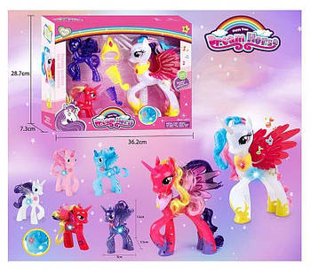 Набір фігурок поні конячки 4FUN Game Club 3081 підсвічування пісня англійською мовою аксесуари