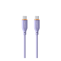Кабель USB PD Type-C/Type-C Havit HV-CB603 3,0A 60W гіпереластик 1,2м фіолетовий, фото 2