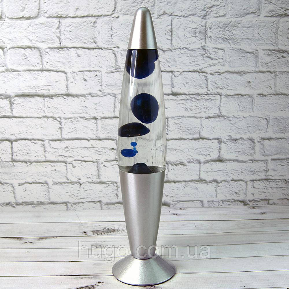 Светильник ночник Лава лампа 37см, 25Вт, от сети, Синий / Восковая ...