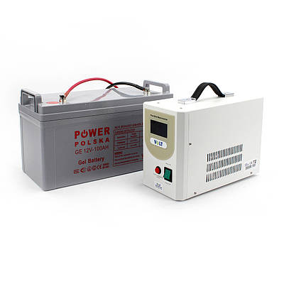 Комплект резервного живлення ДБЖ 12V Volt HB1800 1500Вт + гелева батарея GE 12V,100AH
