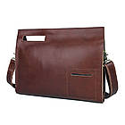 Шкіряна сумка-папка, портфоліо, органайзер, месенджер малий розмір John McDee A0011XS, фото 4