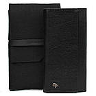 Шкіряне портмоне глянсова шкіра чорне Grande Pelle 552610, фото 6