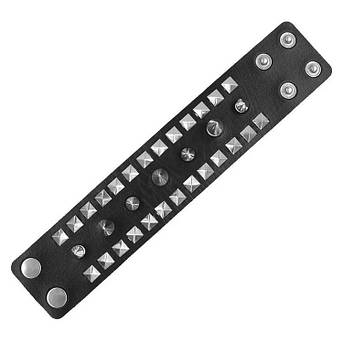 Браслет з шипами та пірамідками BKZ041, фото 2