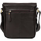 Чоловіча шкіряна сумка через плече компактний месенджер із натуральної шкіри коричнева 22*18*5 см, фото 4