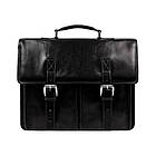 Шкіряний портфель італійський чоловічий — The Time Machine — чорний Time Resitance 5231101, фото 5