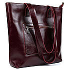Жіноча сумка шопер-шопер шкіра Алькор Limary lim-3440GX бордо, фото 4