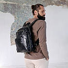 Шкіряний чоловічий рюкзак — L.A. Confidential — Time Resistance 5240401 чорний, фото 2