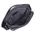 Чоловіча шкіряна сумка через плече місткий крос-боді з натуральної шкіри чорна 22*26*4,5 см, фото 5