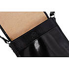 Чоловіча шкіряна сумка через плече місткий месенджер із натуральної шкіри чорна 22*26*7 см, фото 4