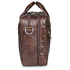 Класичний портфель для чоловіків на два відділення зі шкіри John McDee JD7319C, фото 7