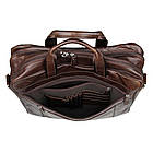 Класичний портфель для чоловіків на два відділення зі шкіри John McDee JD7319C, фото 10