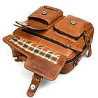 Чоловіча шкіряна сумка з ручкою HB870367B Hill Burry коньячна, фото 6