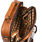 Чоловіча шкіряна сумка з ручкою HB870367B Hill Burry коньячна, фото 7