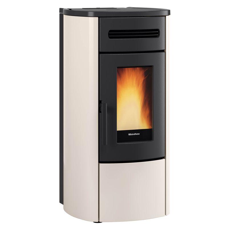 Сучасна пелетна піч для водяного опалення NORDICA Guenda Idro ivory — 16,2 кВт, фото 1