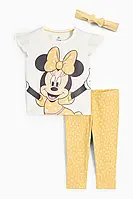 Дитячий комплект на літо для дівчинки, футболка, штанці, пов'язка на головуант