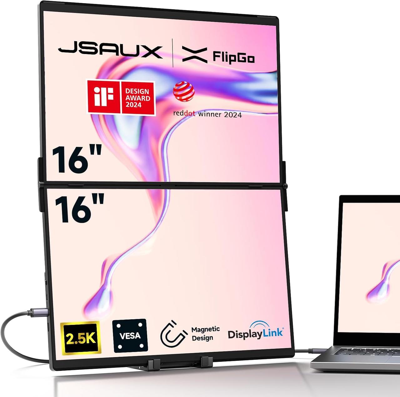 JSAUX FlipGo Pro Портативний монітор 16-22" Full HD, фото 1