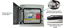 Вологозахищений корпус HA модульний 8 модулів ІР65, накладний, пластиковий UV ABS TOSUNLux, фото 4