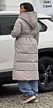 Куртка довга пальто пуховик жіноча, фото 8